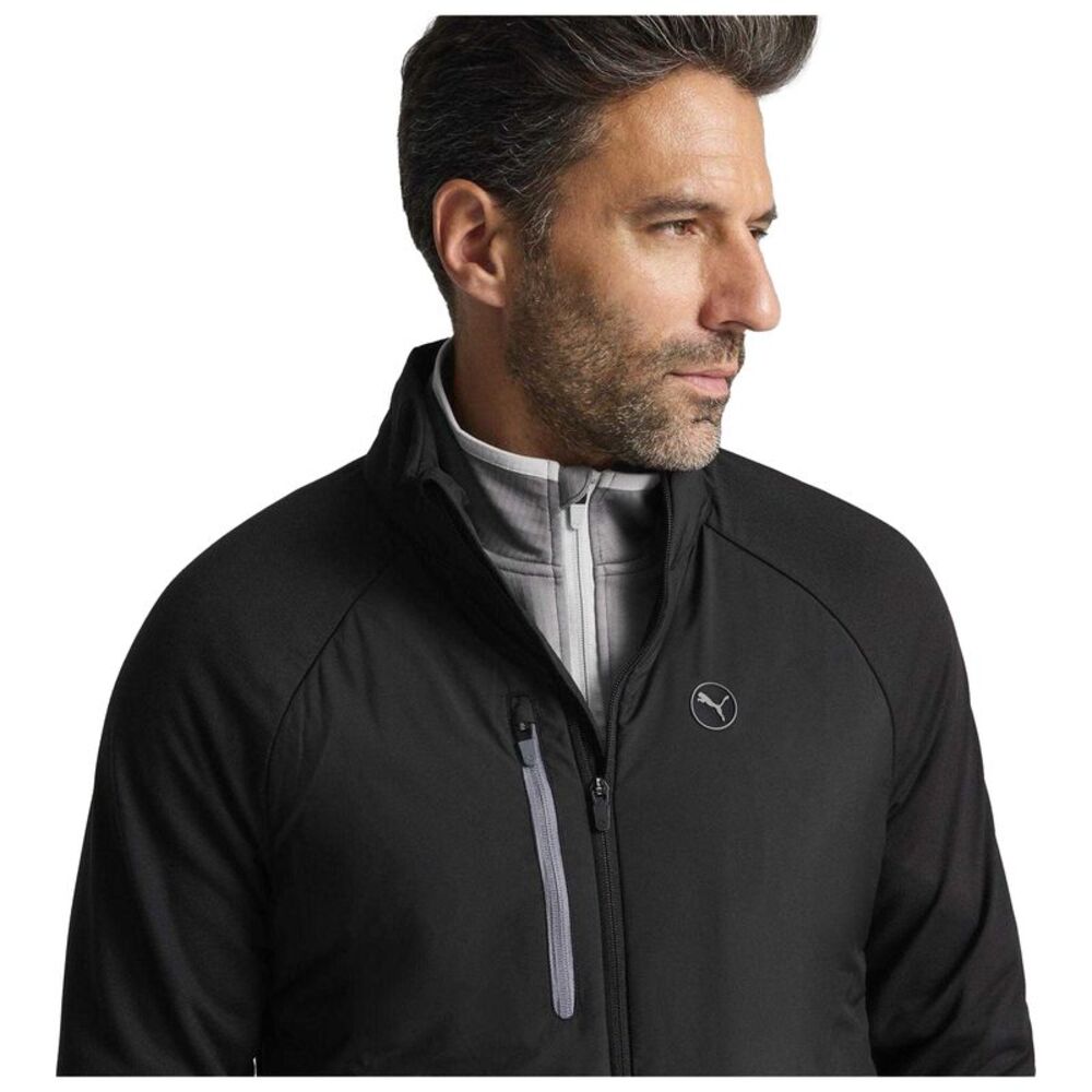 Puma Mens Hielands Lightweight Golf Jacket / Black - Picture 3 of 5